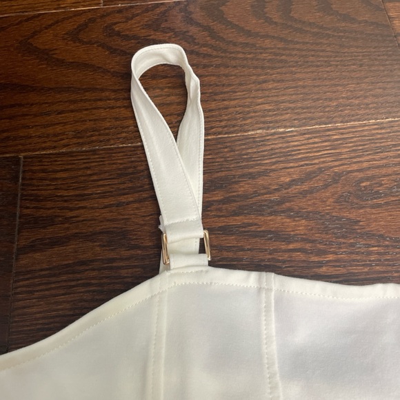 Girl's Large H&M White Strappy Bodysuit with Golden Buckle Details 🤍✨ - Picture 6 of 8